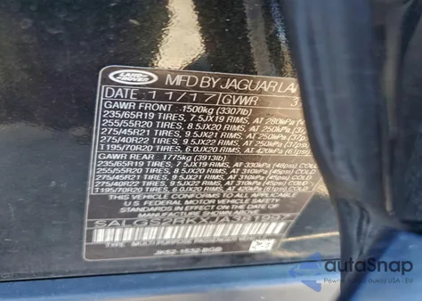 2018 Land Rover Range Rover Hse из США, поврежденный, VIN SALGS2RKXJA381997